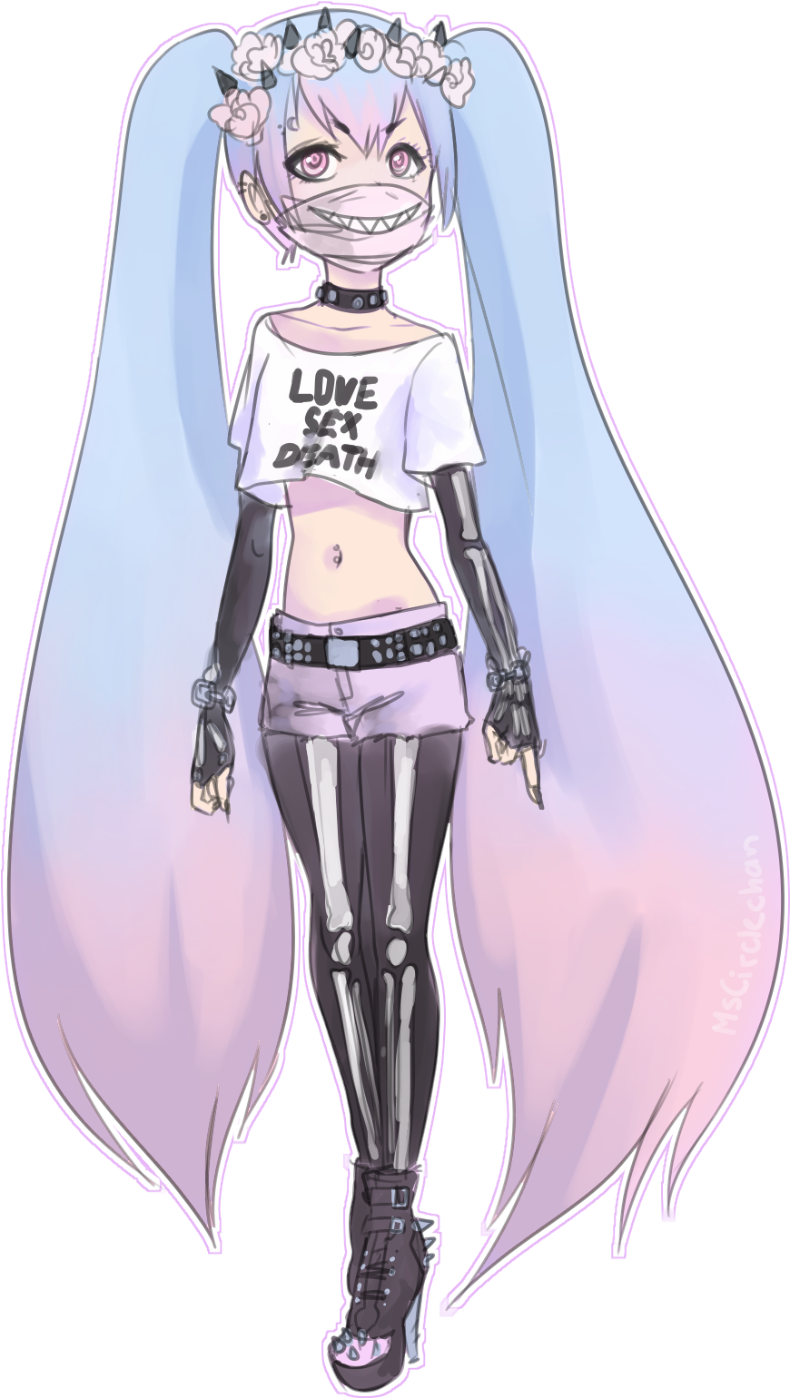 Vector Stock The Shirt Is Reaaaallly Bad My Apologies - Anime Pastel Goth (500x667), Png Download