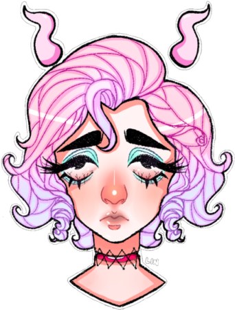 I Love Drawing - Kawaii Pastel Goth Transparent (500x500), Png Download