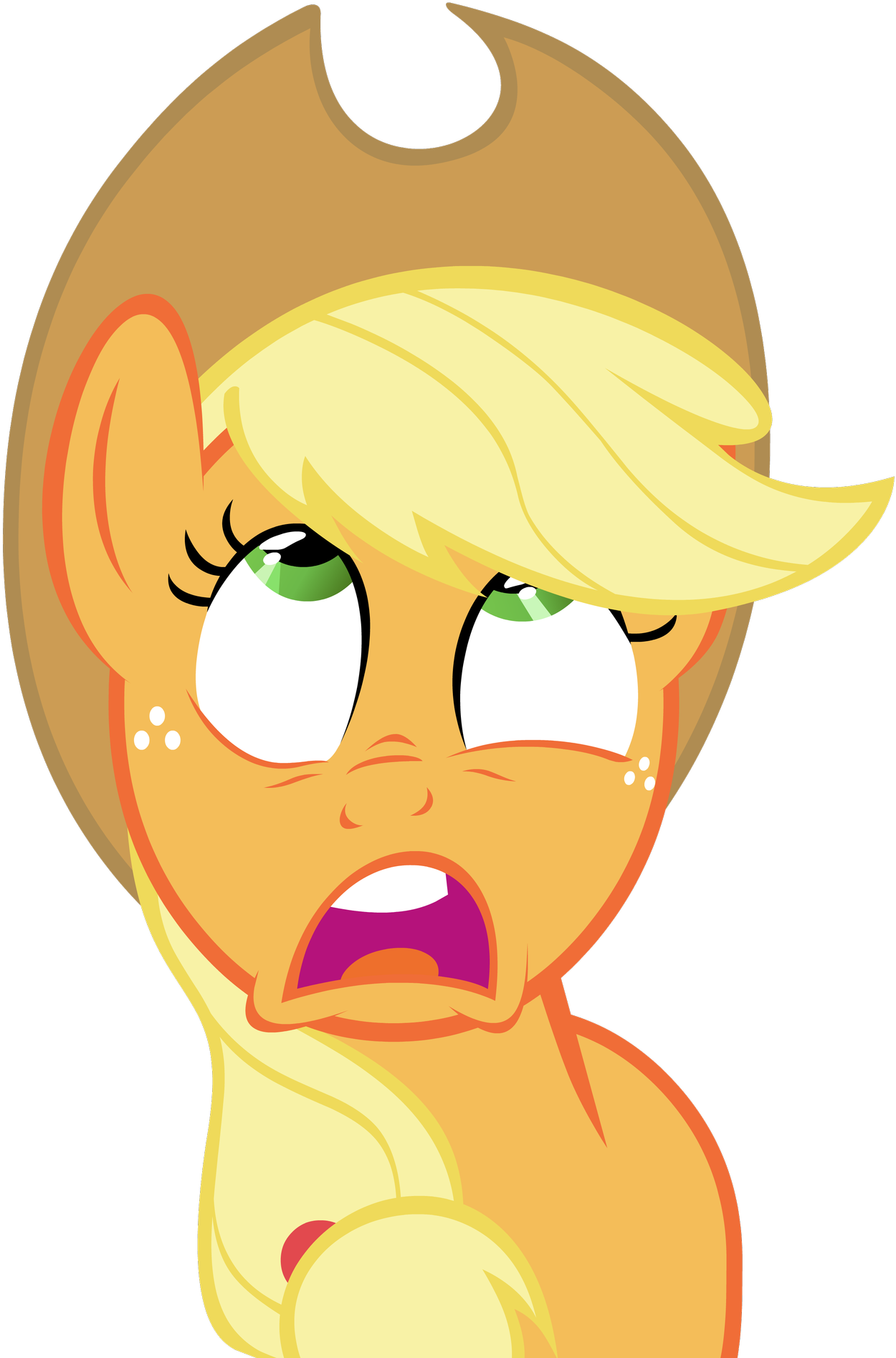Patrick Shocked Transparent - My Little Pony Applejack Face Png (1293x1920), Png Download