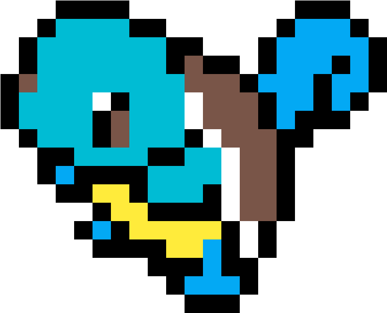 Squirtle Pokemon - Squirtle Pixelado (1184x1184), Png Download