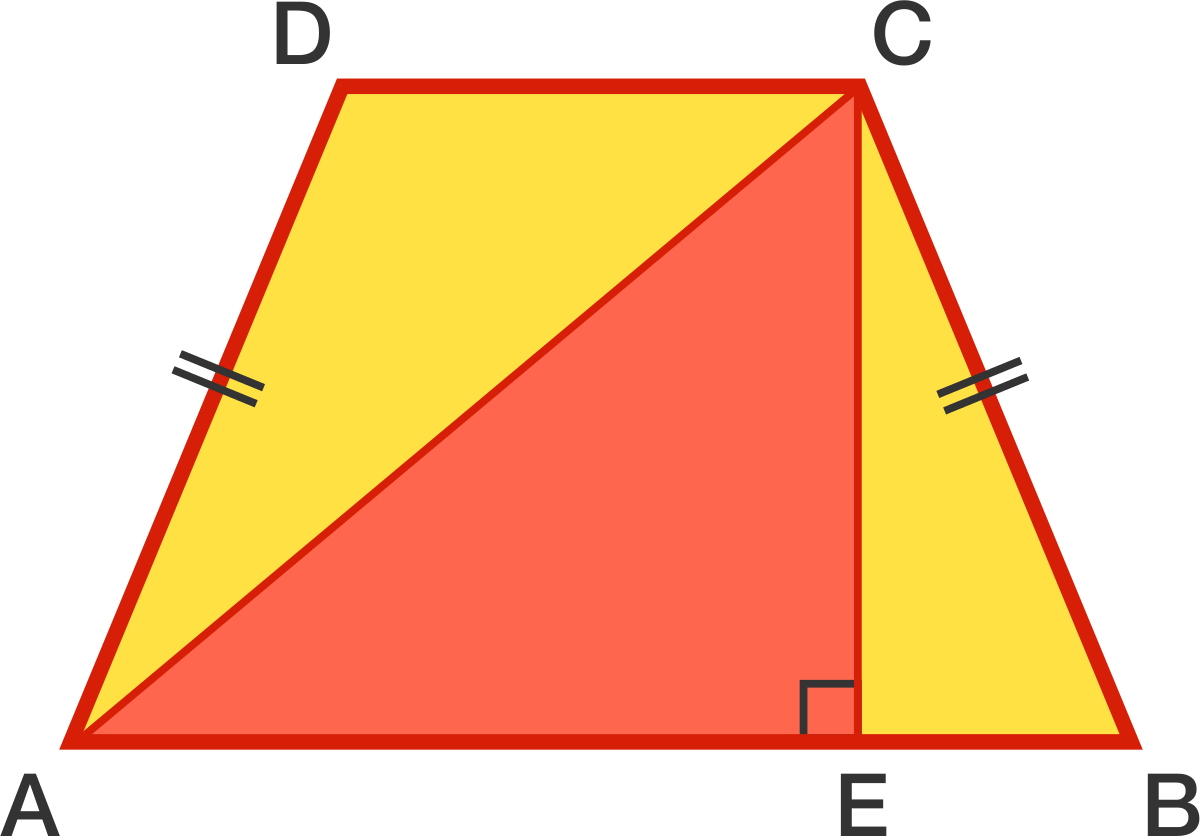 Abcd A B C D Is An Isosceles Trapezoid, And Aec A E - Triangle (1200x836), Png Download