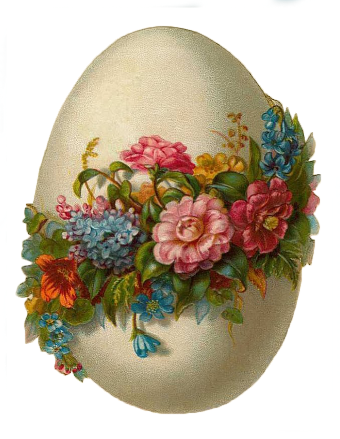 Vintage Easter Cut Outs - Egg Vintage (678x876), Png Download