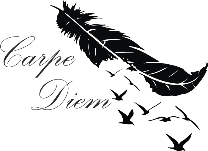Tatuajes Tumblr Png Pajaros - Carpe Diem Feather (800x800), Png Download