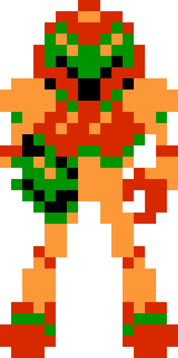 Samus Sprite Png - Metroid Nes Samus Sprite (575x1152), Png Download