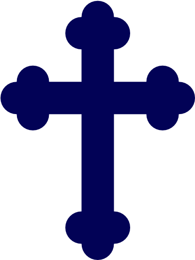 Baby Blue Cross Clip Art - Christian Cross Clip Art (402x595), Png Download