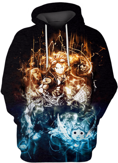 3d Natsu Dragneel Fairy Tail Tshirt - Hoodie (600x599), Png Download