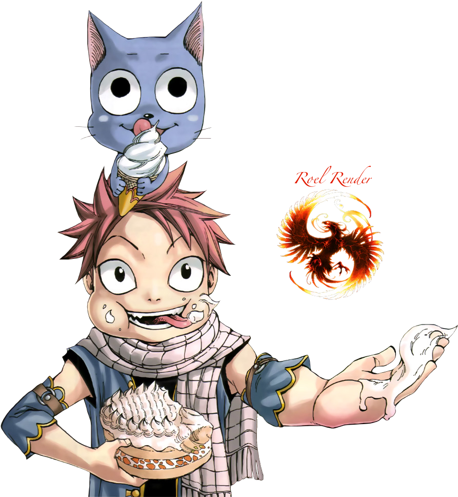 Happy & Natsu 1 Photo Natsuhappy1b - Fairy Tail Lucy Blind (926x976), Png Download