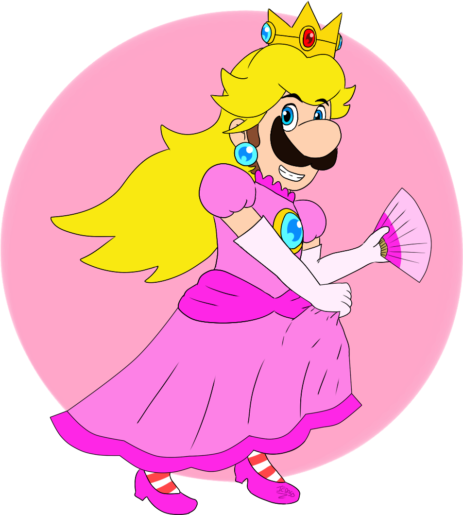 Princess Luigi - Luigi Princess (1105x1177), Png Download