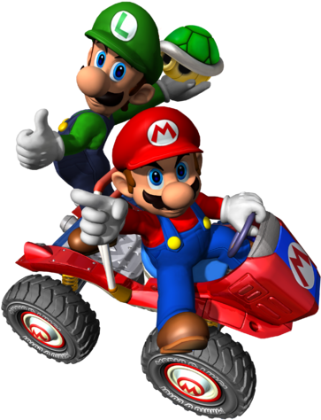 Mku Mario Luigi - Mario Kart Double Dash Mario (396x480), Png Download