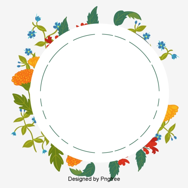 Purple Flowers Hollow Circles, Creative, Flowers, Vector - Vector Graphics (640x640), Png Download