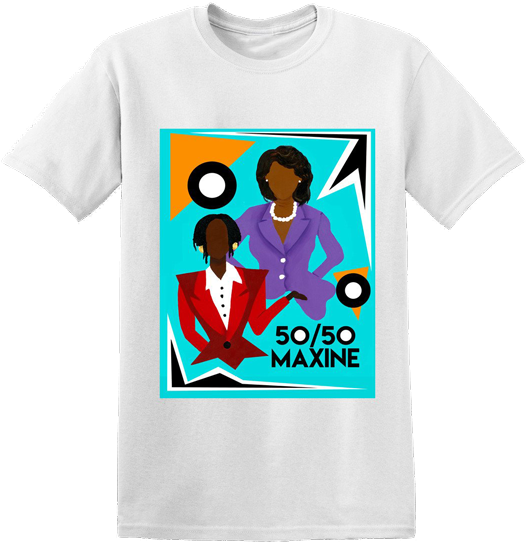 50/50 Maxine T-shirt [white] - T-shirt (600x600), Png Download