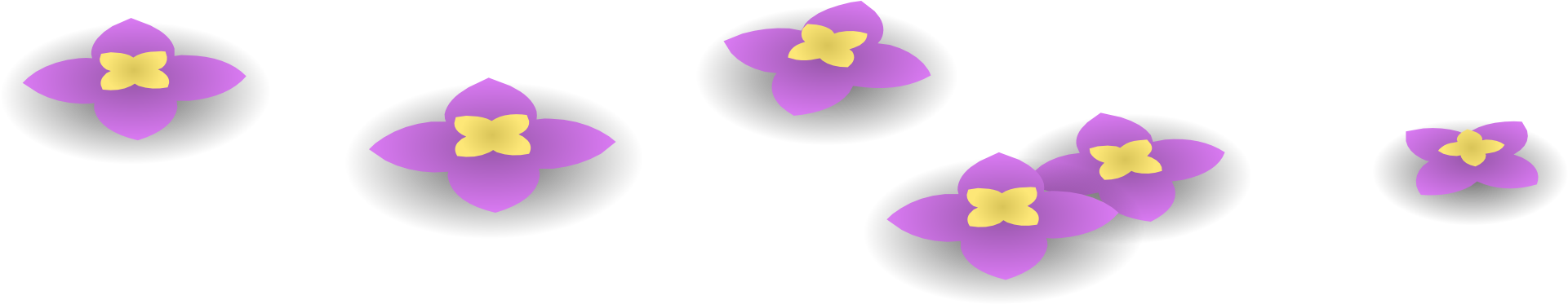 Graphic Purple Flowers On A White Background - Png ดอกไม้ สี ม่วง (1920x960), Png Download