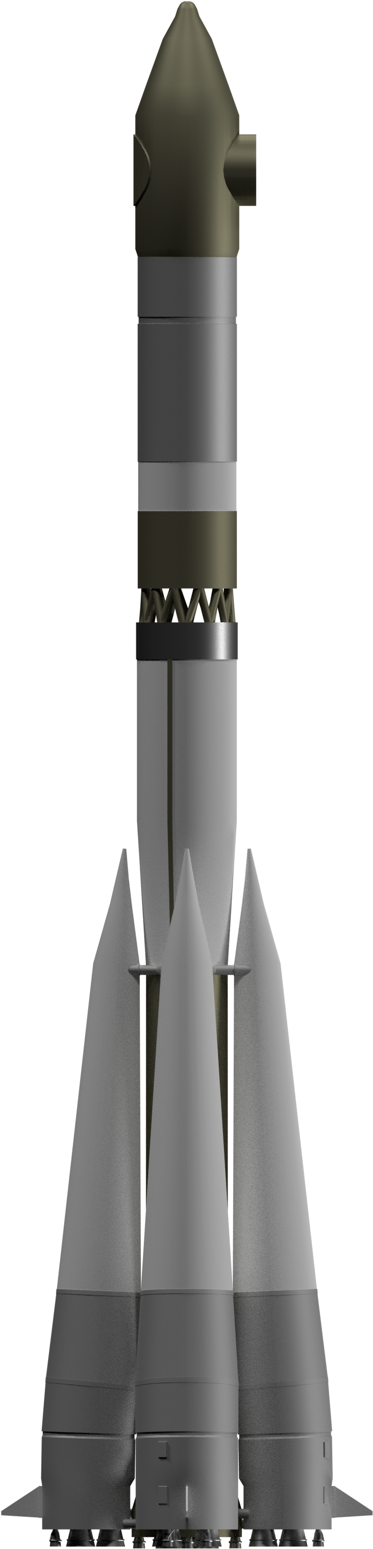 Voskhod Rocket (800x3100), Png Download