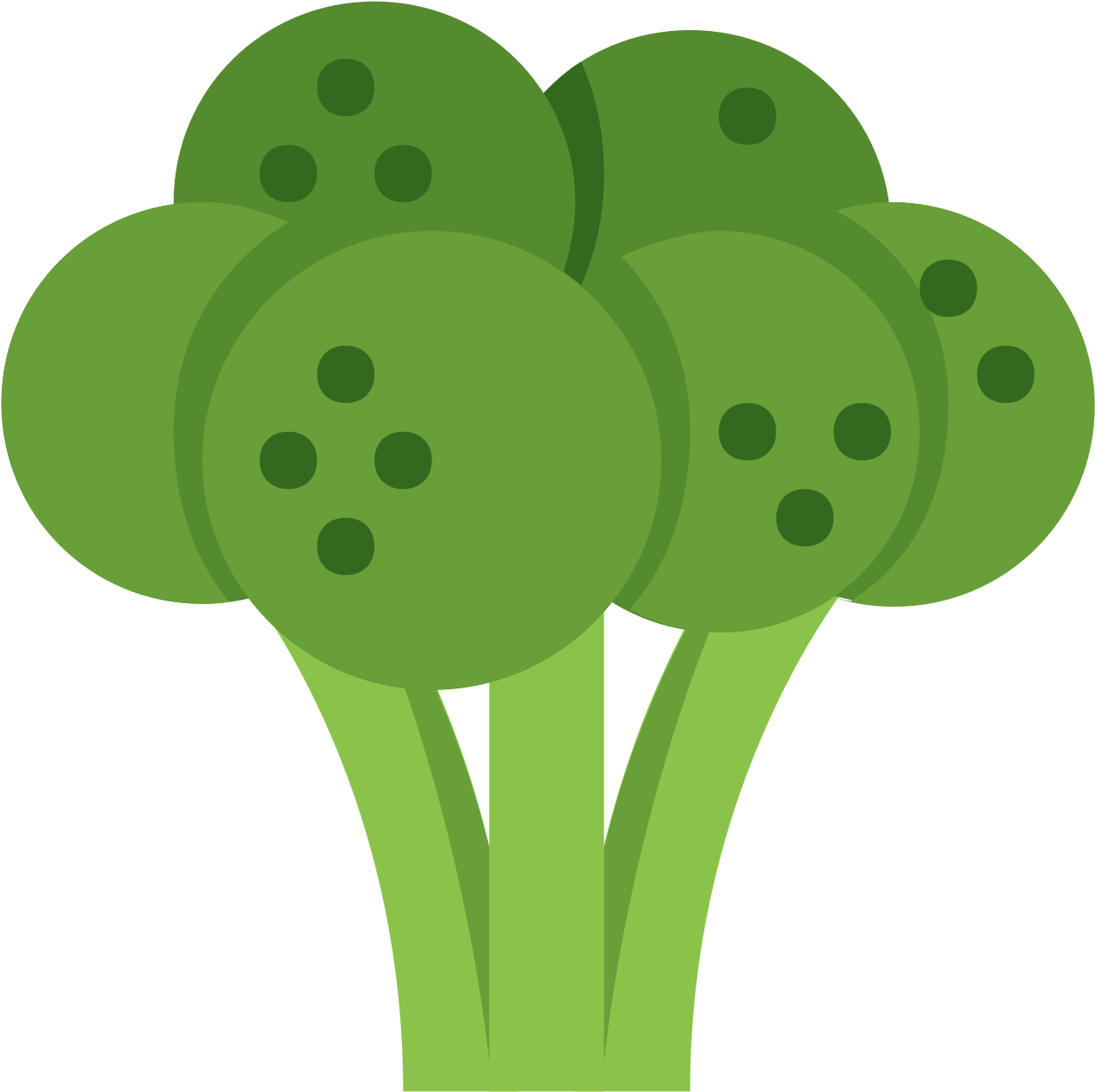 Broccoli Icon In Flat Style - Brocolis Png (1600x1600), Png Download