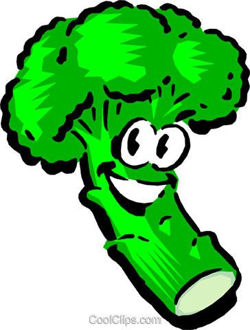 Cartoon Broccoli Royalty Free Vector Clip Art Illustration - Brokoli Gif (364x480), Png Download