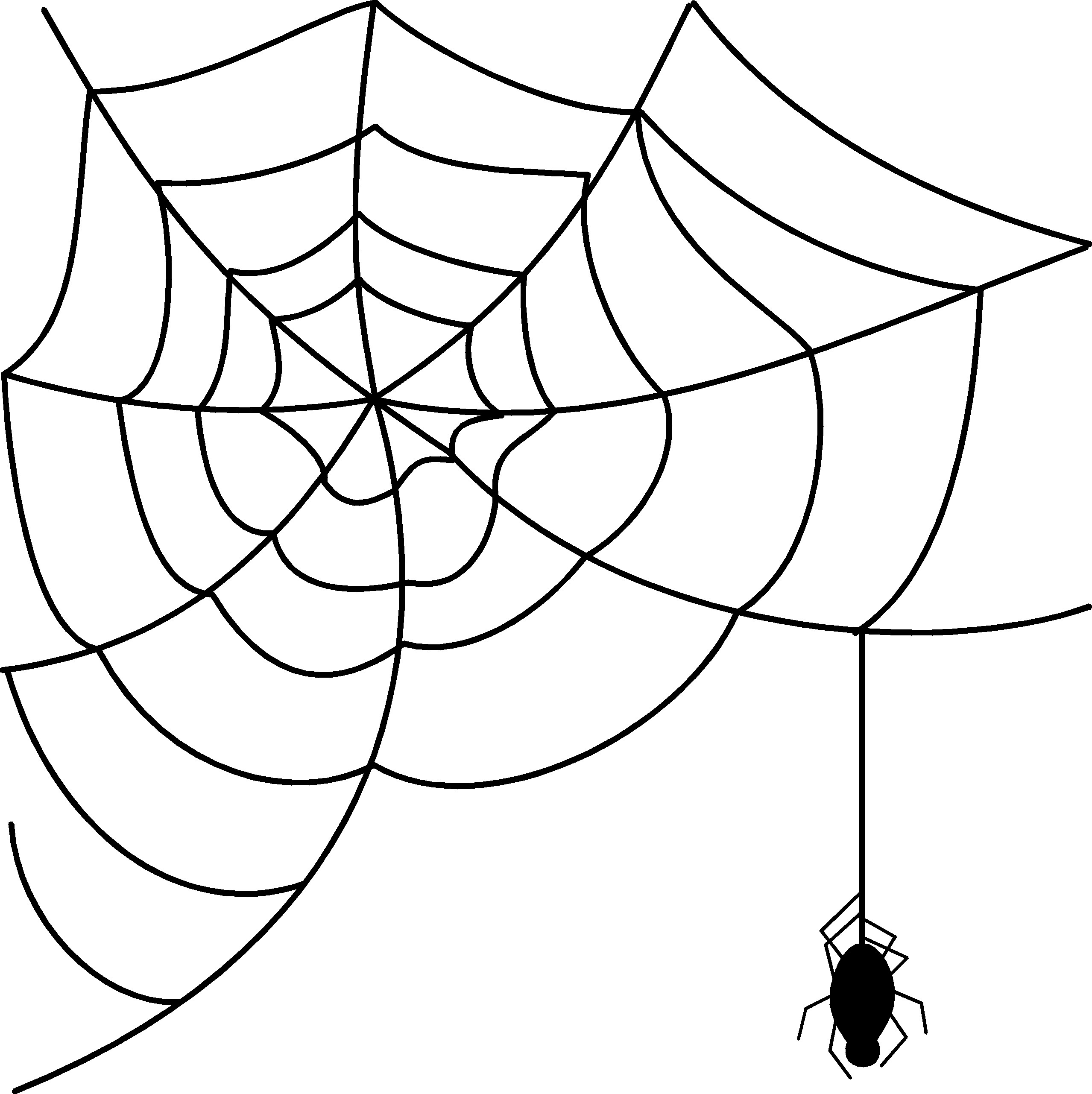 Spider Web Png - Halloween Spider Web Png (2557x2562), Png Download