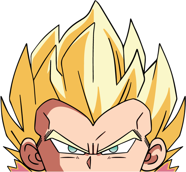 Image Of Vegeta Peeker - Illustration (2550x810), Png Download