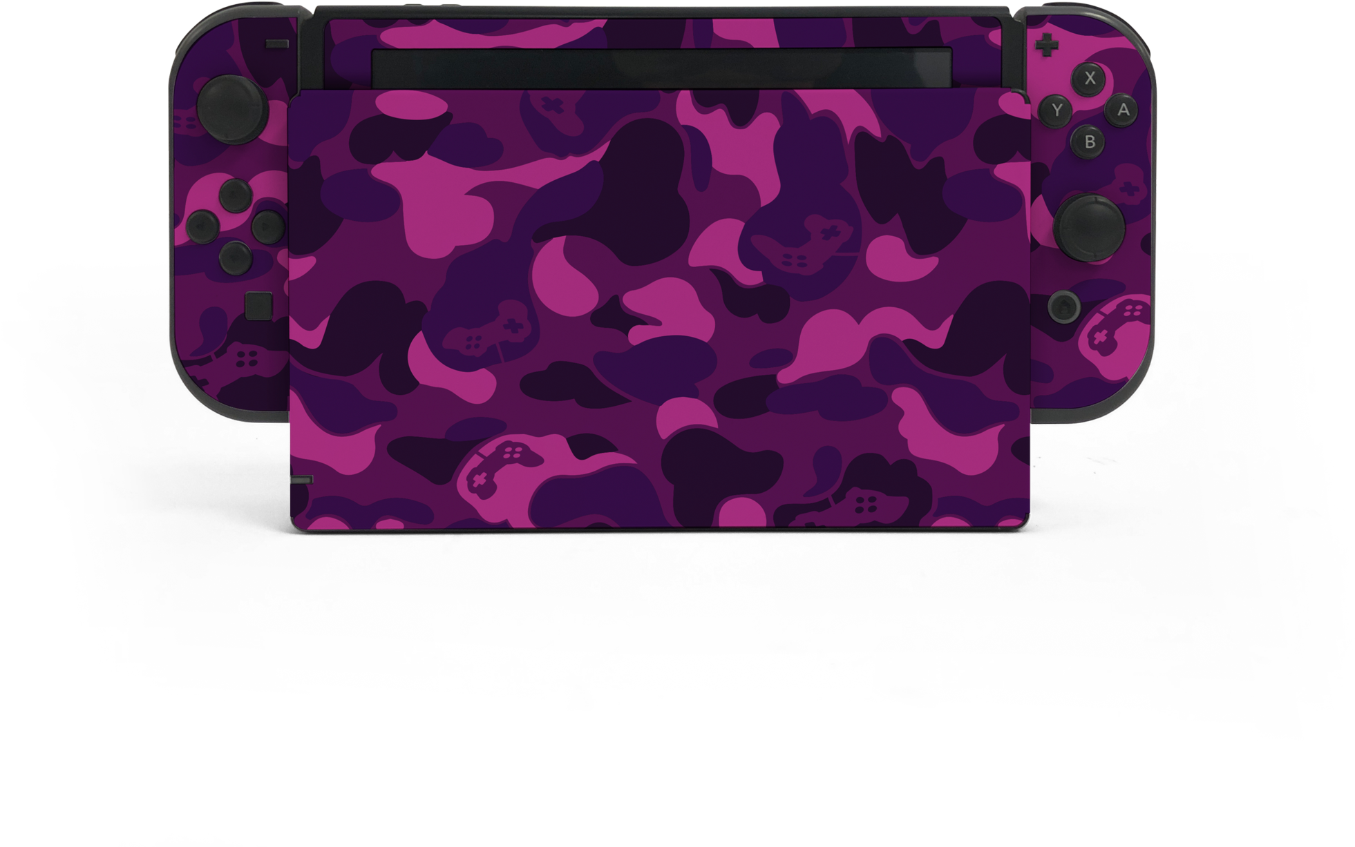 Nintendo Switch Purple Game Camo Skin Decal Kit - Nintendo Switch (2048x1611), Png Download