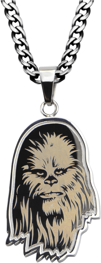 "chewbacca Etched Pendant With Chain" (850x850), Png Download