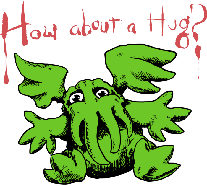 This Is Actually A Project About Shirts Inspired By - Cthulhu Hug (700x630), Png Download