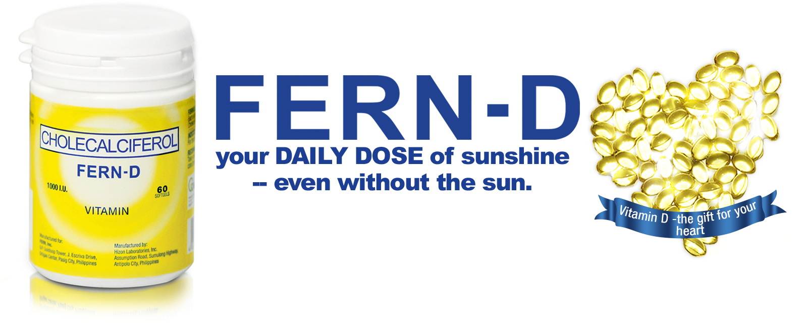 Fern-d Is A Brand Name For The Generic "cholecalciferol" (1588x646), Png Download