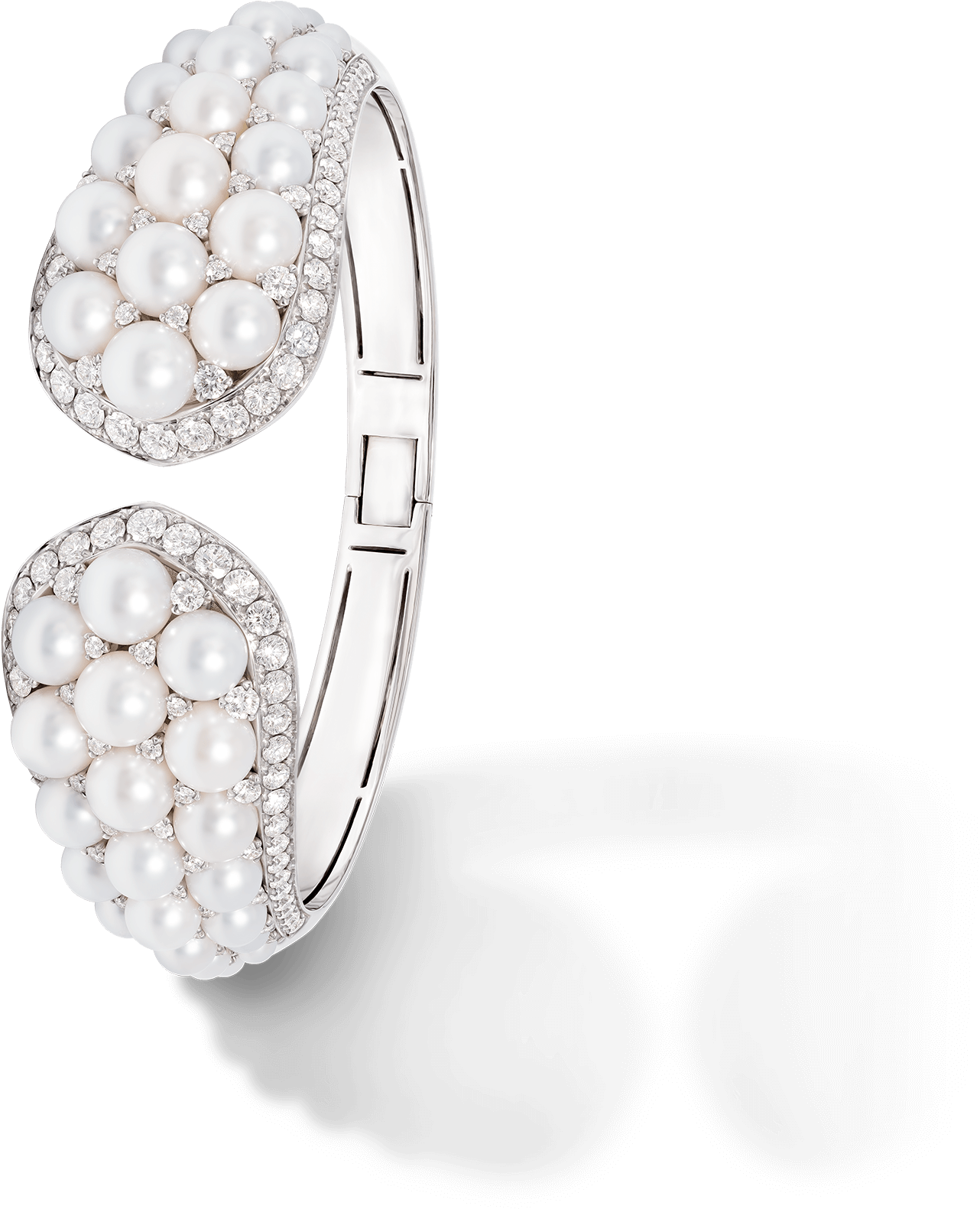 Pearl Deco Bangle Diamond And Pearl Pr 08 024 - Bangle (2000x2000), Png Download