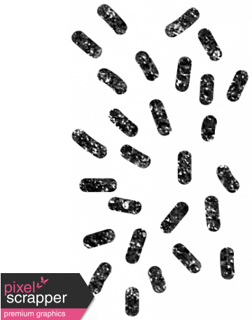 Ice Cream Sprinkles Black Glitter - Gold Glitter Graphics (456x456), Png Download