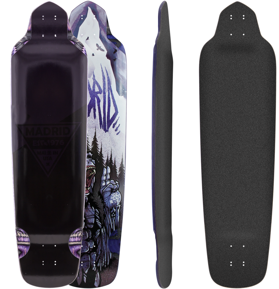 Madrid Bigfoot Longboard Skateboard Deck W/ Grip - Madrid Bigfoot Longboard Deck (1000x1000), Png Download