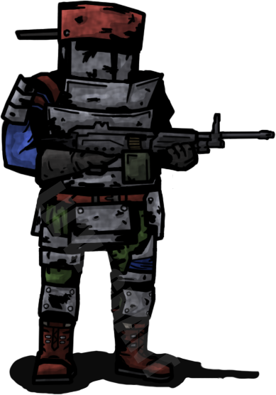 A Darkest Dungeon Stylized Fanart - Soldier (389x556), Png Download