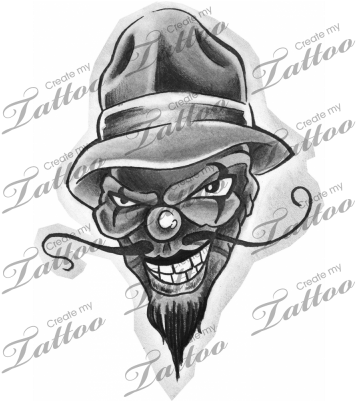 Clip Art Download Clowns Gangster For - Gangster Drawings (400x400), Png Download