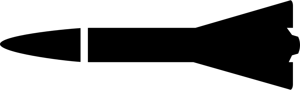 Png File Svg - Missile Silhouette (980x296), Png Download