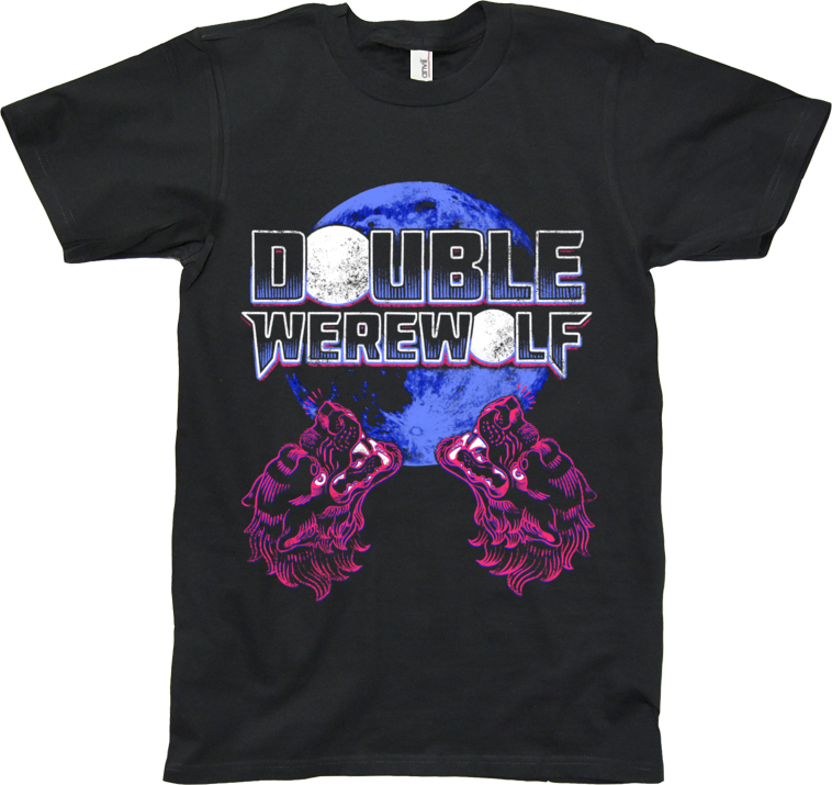 Double Werewolf T-shirt - T Shirt New Year (758x715), Png Download