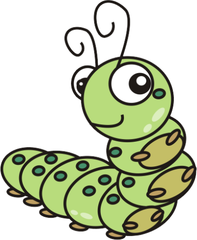 Caterpillar Png, Download Png Image With Transparent - Caterpillar Clipart (399x486), Png Download