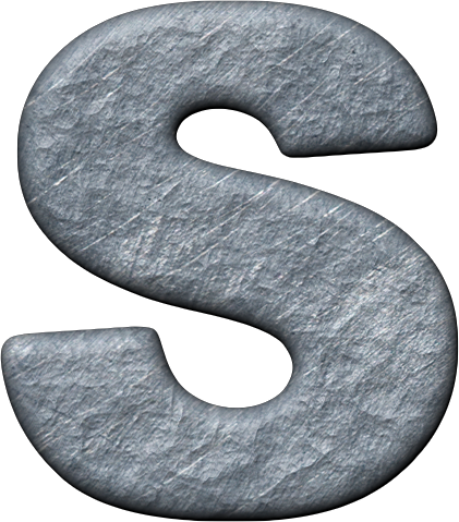 Etc > Presentations Etc Home > Alphabets > Themed Letters - Metal Alphabet Png S (421x479), Png Download