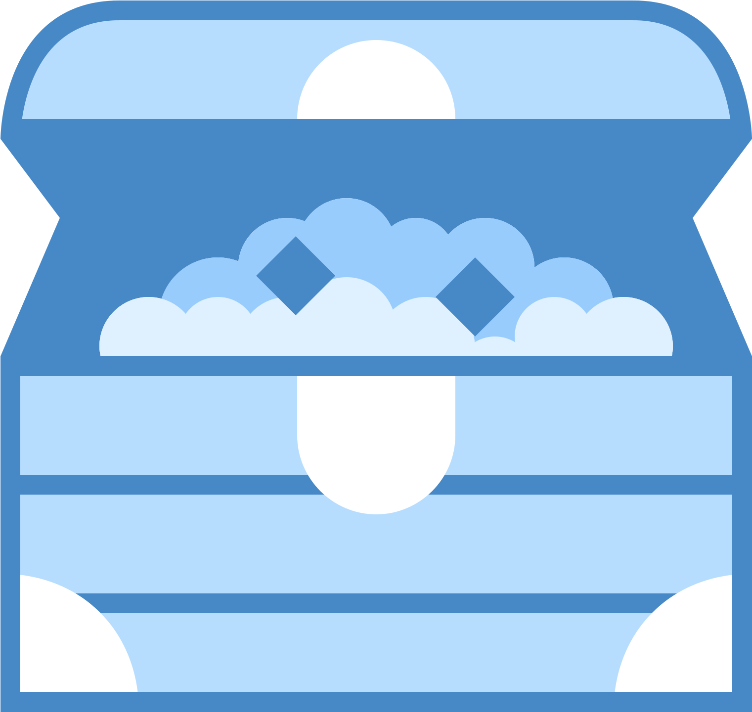 Treasure Chest Icon Png Download - Treasure Chest Icon Blue (1600x1600), Png Download