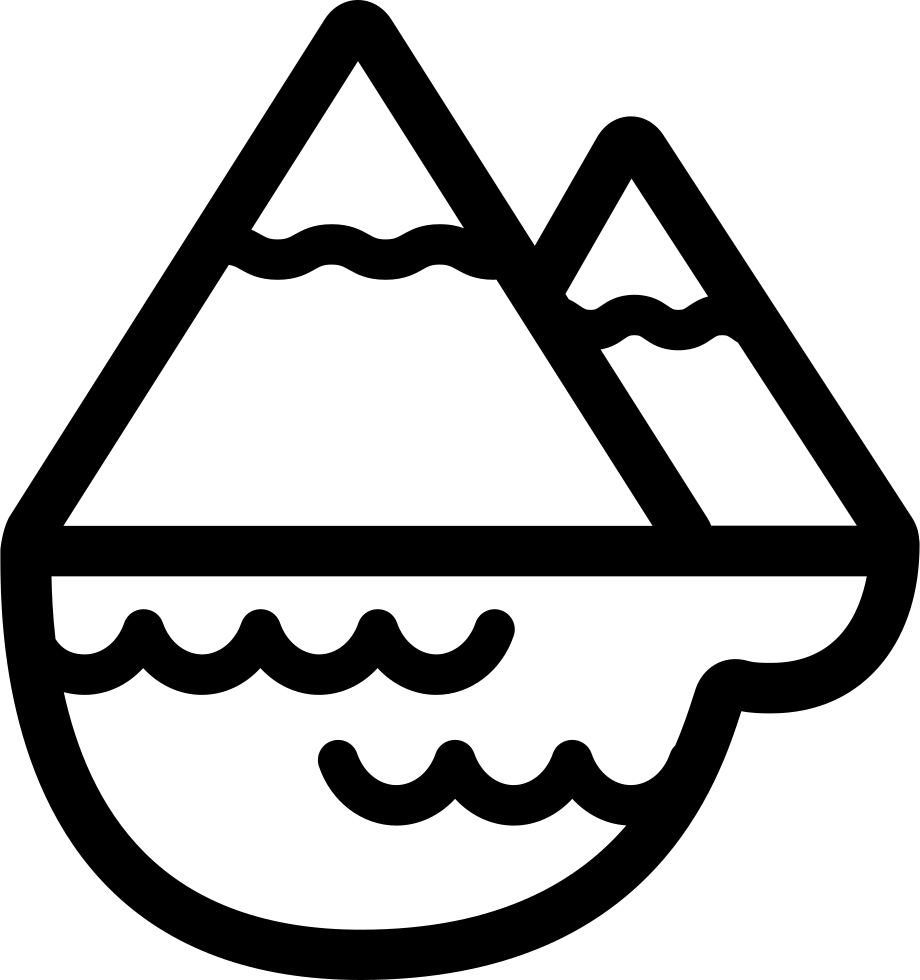 Png File Svg - Icono Montaña Y Lago (920x980), Png Download