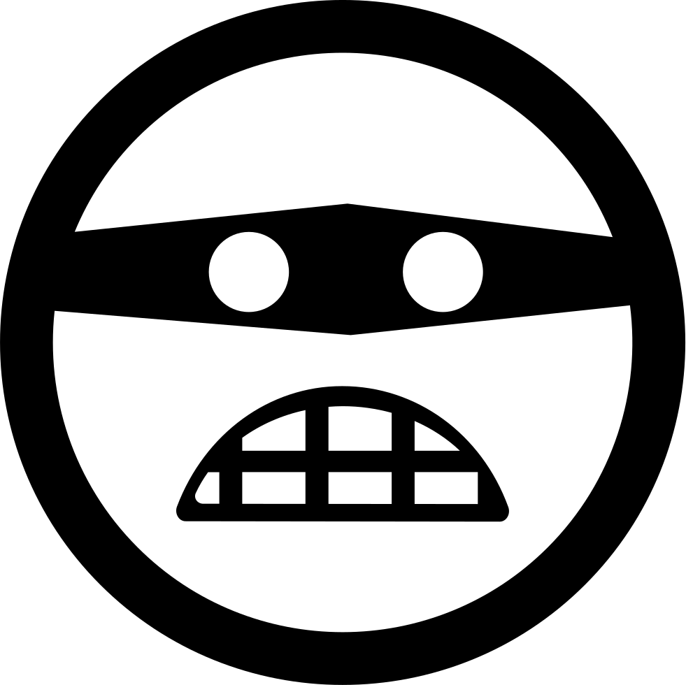 Emoticon Rounded Square Criminal Face With Covered - Criminal Emoticon (981x980), Png Download