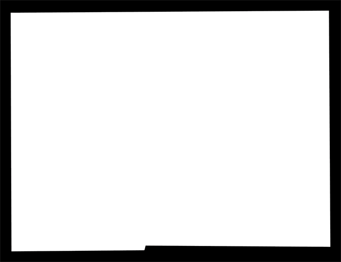 A Plain Frame Map Of Hardee - Rectangle Black And White (700x538), Png Download