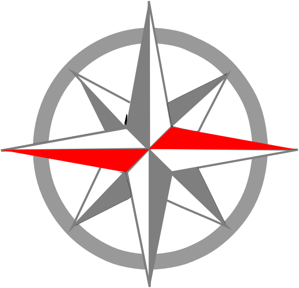 Grey Compass - World Icon Transparent Background (600x579), Png Download