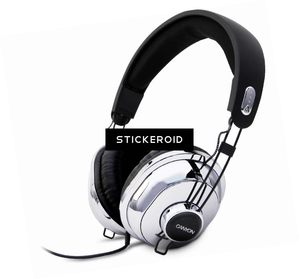 Silver Headphones - Auriculares Estéreo Estilo Dj (1222x1142), Png Download