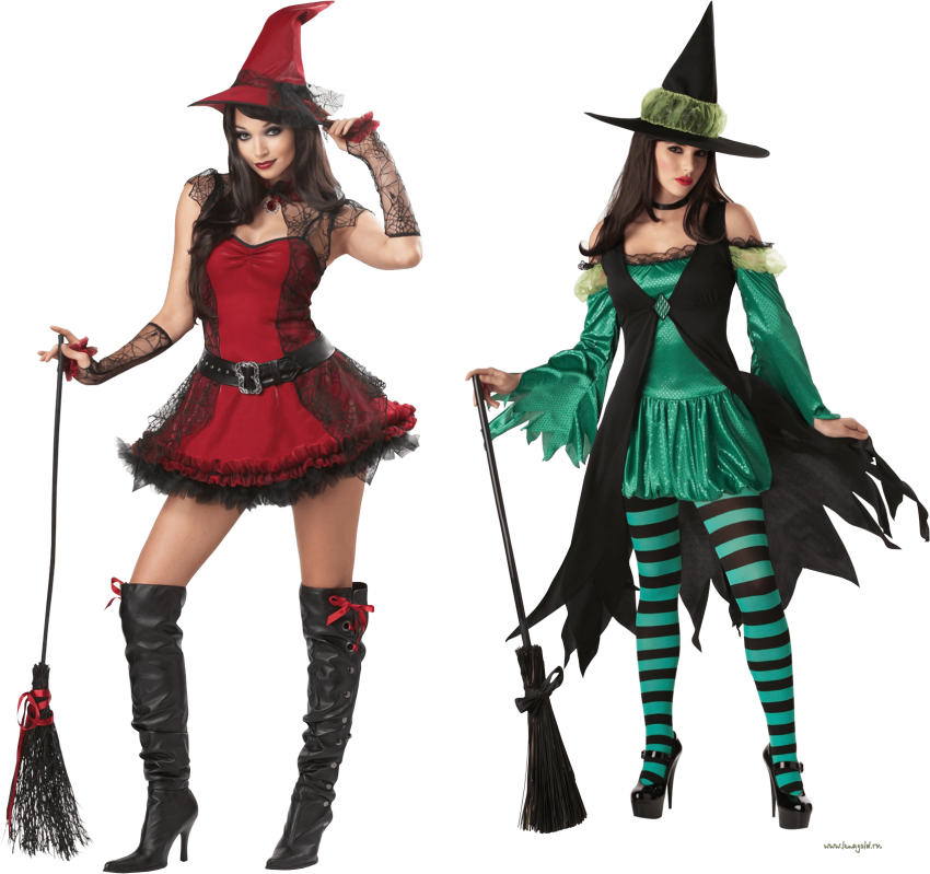 Free Png Witch Png Images Transparent - Red Witch Costume (850x799), Png Download