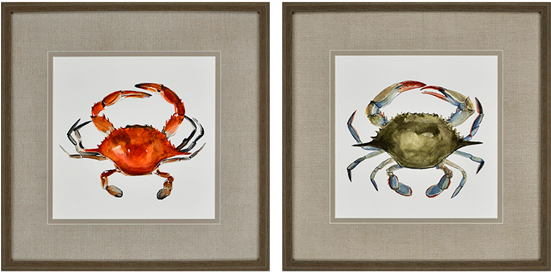 Watercolor Crab Pk/2 - Watercolor Painting (550x550), Png Download