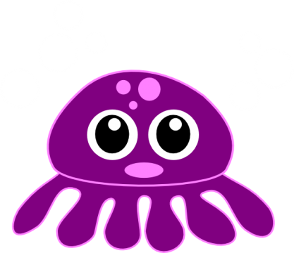 Cute Octopus - Cute Octopus Png (417x360), Png Download
