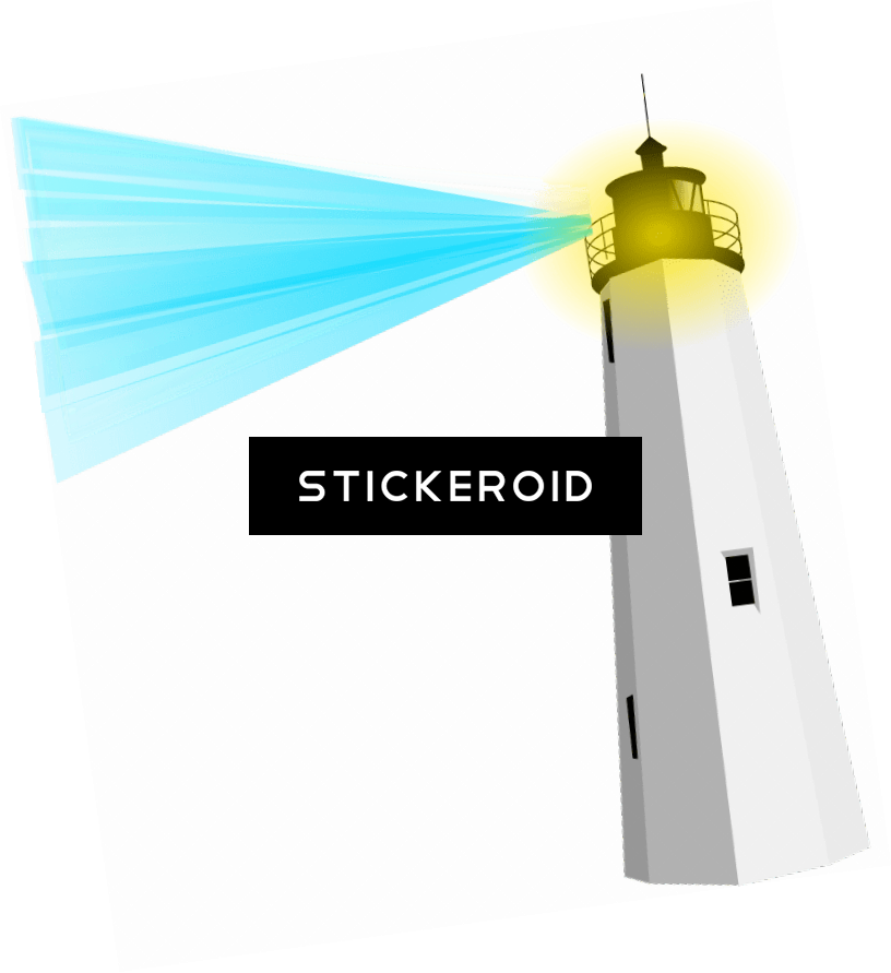 Lighthouse With Blue Light - Lighthouse (816x891), Png Download