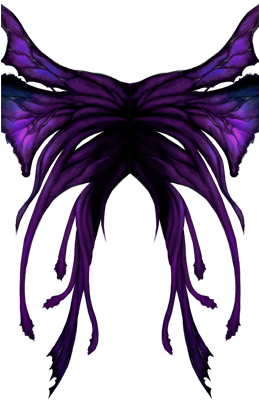 Purple Fae Wings - Png Vampire Wing (258x535), Png Download
