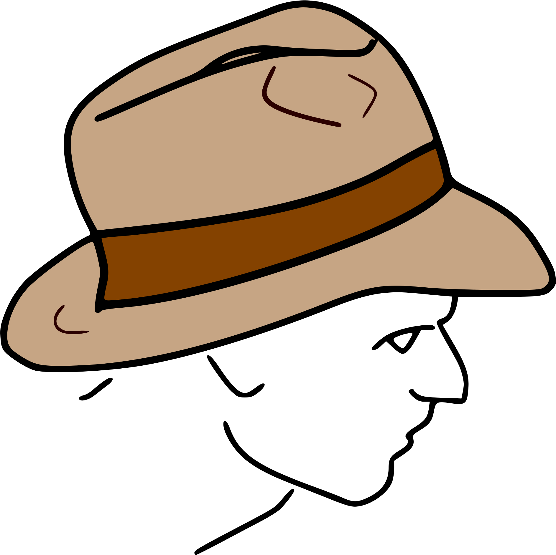 Open - Fedora Hat (2000x2038), Png Download