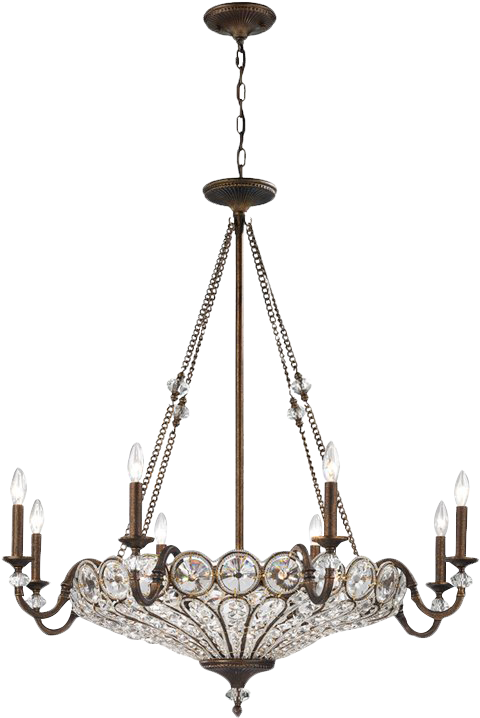 Img - Elk 12034/8+4 Christina 12 Light Chandelier In Mocha (800x800), Png Download