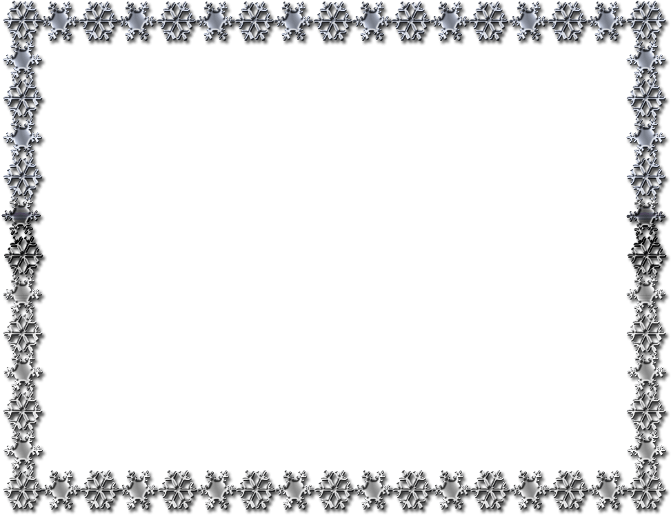 Snowflake Banner Black And White Border Techflourish - Line Art (1024x768), Png Download