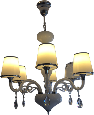 069-1 - Png Transparent Yellow Chandelier (500x487), Png Download