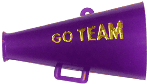 Purple And Gold Megaphone (450x450), Png Download